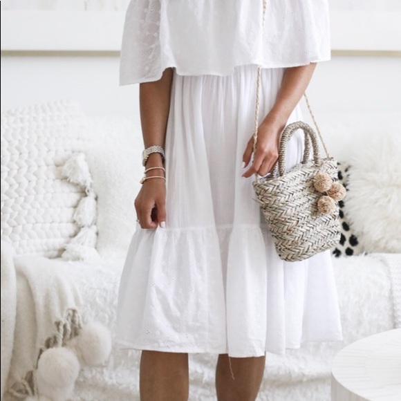 Off Shoulder White Summer Dress - Picture 12 of 13